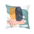 Axyaa Pink Blue Abstract Plants Floral Pillows Case - Modern Art Decor Sofa Couch