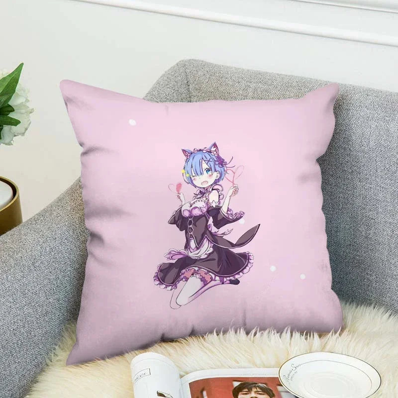 Axyaa 45x45 Cushions Covers for Bed Pillows, Sofa Anime Body Home Decor