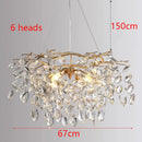 Axyaa Crystal Chandelier Pendant Light for Living & Dining Room Luxe Décor