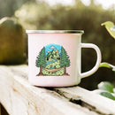 Axyaa Adventure Campfire Enamel Mug - Mountain Camper Coffee Cup