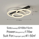 Axyaa Black Chandelier Round Ceiling Light Modern Elegant Pendant Lamp LED Lighting