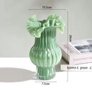 Axyaa Pink Glass Flower Vase: Chic Home Decor, High-End Living Room Ornament