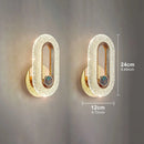 Axyaa Crystal LED Wall Light, Modern Indoor Round/Oval Sconce for Home Decor