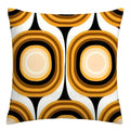 Axyaa Orange Yellow Geometric Pillowcase, Custom Sizes for Living Room Sofa, Home Decor