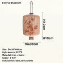 Axyaa Retro Fabric Lantern Pendant Lights for Home and Hospitality
