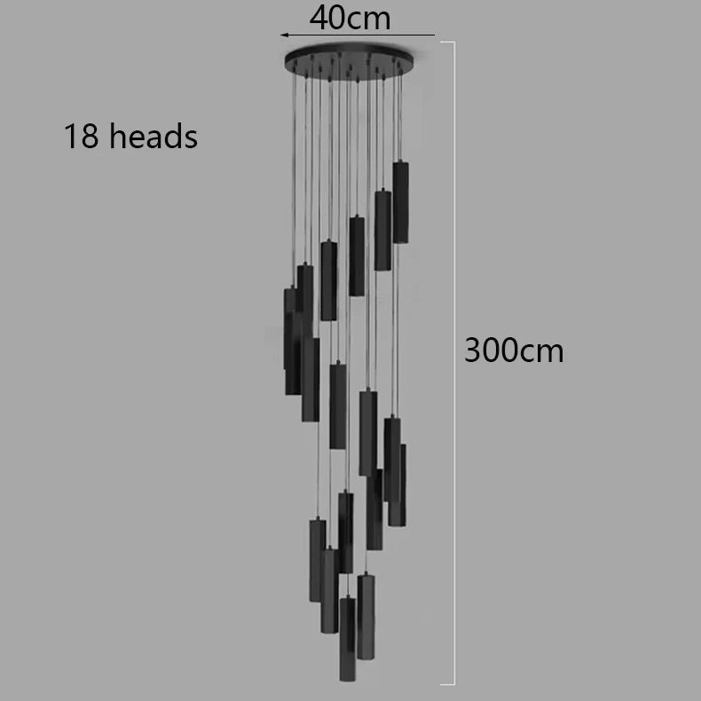 Axyaa Nordic Stair Chandelier Living Dining Room Pendant Ceiling Light