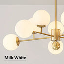 Axyaa Molecular LED Chandelier with Black Gold Iron Finish - 6/8/10 Ball Pendant Lighting