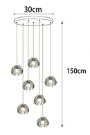 Axyaa Crystal Chandeliers: Modern LED Hanging Ceiling Lamp for Living Room Indoor Lighting