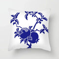 Axyaa Blue Geometric Floral Printed Pillow Case - Soft Cushion Cover