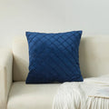 Axyaa Velvet Diamond Check Pattern Throw Pillowcase for Stylish Home Decor
