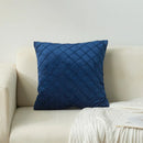 Axyaa Velvet Diamond Check Pattern Throw Pillowcase for Stylish Home Decor