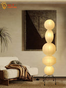 Wabi-sabi Rice Paper Floor Lamp LED E27 for Home Decor, Axyaa Brand