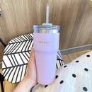 Axyaa Stainless Steel 700ML Thermos Bottle with Straw - Portable & Insulated