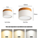 Axyaa Nordic Wood LED Downlight 5W-15W Macaroon Modern Ceiling Light Surface Mounted Spotlight