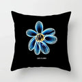 Nordic Daisy Print Pillow Cover by Axyaa - Modern Floral Cushion for Living Room