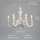 Axyaa Roman Pillar Chandeliers Wooden Carved Hanging Lights Vintage Elegant Pendant Light