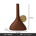 Axyaa Mountain Ceramic Vase Small Mouth Decorative Flower Arrangement Hydroponic Vase