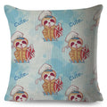 Axyaa Cat Cushion Cover: Decorative Linen Pillow for Home, Sofa, Children's Room