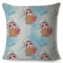 Axyaa Cat Cushion Cover: Decorative Linen Pillow for Home, Sofa, Children's Room