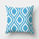 Axyaa Blue Geometric Pattern Cushion Cover for Living Room Sofa Decoration
