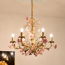 Axyaa Vintage Rose Flower Pendant Lamp for Dining Room and Bedroom