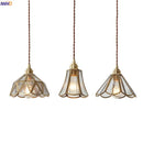 Axyaa Glass LED Pendant Lights Copper Modern Hanging Lamp