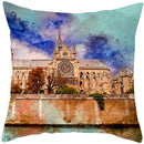 Axyaa French Landscape Pillowcase: Custom European-style Cushion Cover for Home Decor