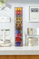 Axyaa Acrylic Coffee & Tea Storage Organizer Box - Dustproof Capsule Drawer Container