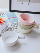 Axyaa Ceramic Seasoning Plates with Handles and Mini Milk Cups