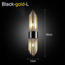 Axyaa Black Crystal Minimalist Wall Lamp Luxury Lighting