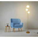 Axyaa Modern Vertical Floor Lamp with Frosted Glass Lampshade