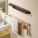 Axyaa Bathroom Towel Rack with Hook | Space Aluminum Towel Rod & Shelf