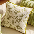 Axyaa Green Canvas Pillowcase 45X45: Luxury French Design for Living Room Sofa Decor