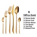 Axyaa 21 Piece Gold Cutlery Set - Stainless Steel 304 Elegant Tableware