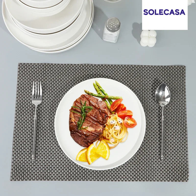 Axyaa White Porcelain Dinnerware Set: Bowls & Plates, Scratch Resistant, Ideal for Meals
