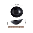 Axyaa Oblique Ceramic Bowl: Large Dessert Fruit Salad Bowl for Hotel and Restaurant Tableware