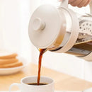 Axyaa French Press Pot, High Borosilicate Glass, Hand Press Coffee, Tea, Milk Brewings