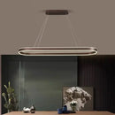 Axyaa Acrylic Oval LED Pendant Light for Home Decor Fixture