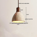Cream Wabi Sabi Bedroom Pendant Light by Axyaa