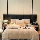 Axyaa High-End Jacquard Milk Fleece Winter 4-Piece Bed Set