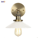 Axyaa White Glass LED Wall Sconce Vintage Industrial Wall Light