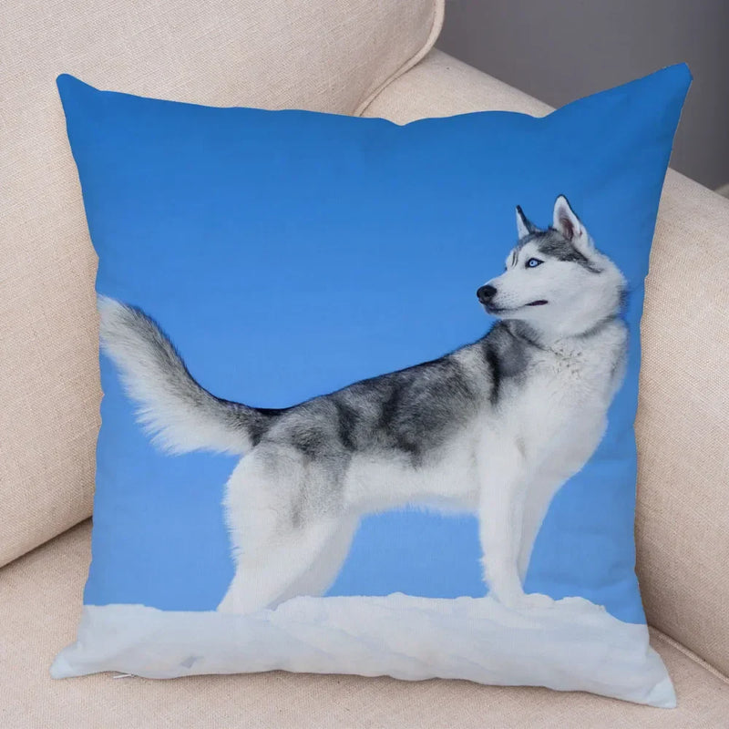 Siberian Husky Pillowcase - Axyaa Animal Cushion Cover, Decor, Cute, Dog Print