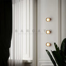 Axyaa Glass Lampshade LED Wall Sconce, 4 Colors Bedroom Living Room Bathroom Mirror Stair Wall Light