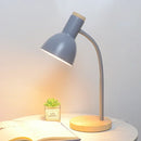 Axyaa Nordic Wood Iron LED Desk Lamp for Eye Protection