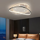 Axyaa LED Ceiling Light Black/Gold Remote Control Modern Home Lighting Fixtures