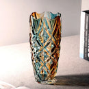 Axyaa Jade Gold Crystal Glass Vase for Living Room Flower Arrangement