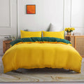 Axyaa Microfiber Duvet Cover Set Solid Color Comfortable Quilt Cover King Twin