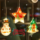 Christmas LED Suction Cup Lamp Decor: Axyaa Creative Curtain Set for Tree Decor