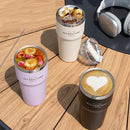 Axyaa Stainless Steel Insulation Cup with Straw for Hot and Cold Drinks