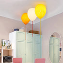 Axyaa Nordic Glass Ceiling Light Colored Ballon Lamp Children's Design Unique Bedroom Lighting